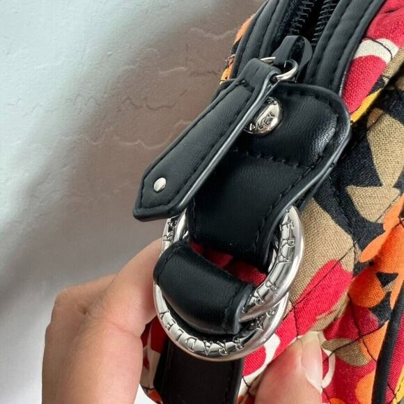 Vera Bradley Mini Loft Duffel Bittersweet Quilted Zip Pockets Floral Lined - Picture 12 of 16